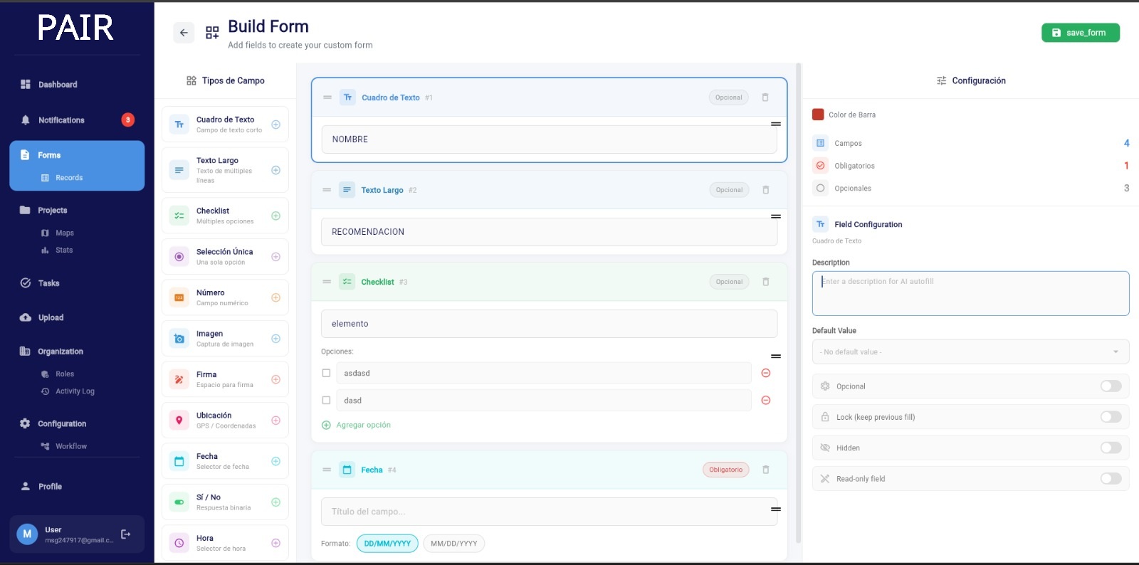 Creación de Forms personalizados
